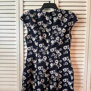 Gap / Navy Floral Linen Dress / Size 4